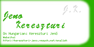 jeno kereszturi business card